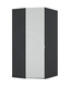 Kampinė spinta – drabužinė K Dark Stone