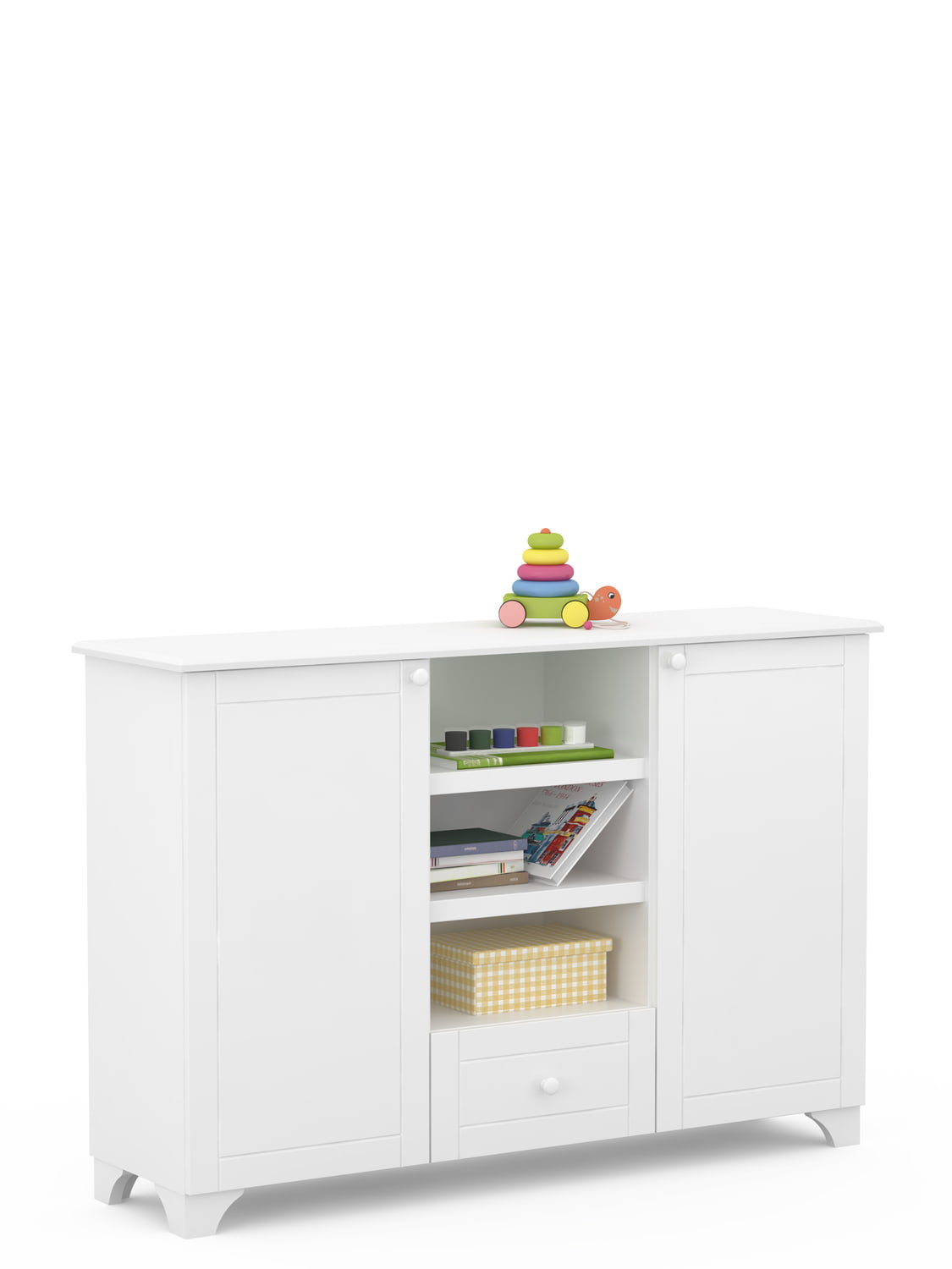 Knygų lentyna 150 žema Simple White
