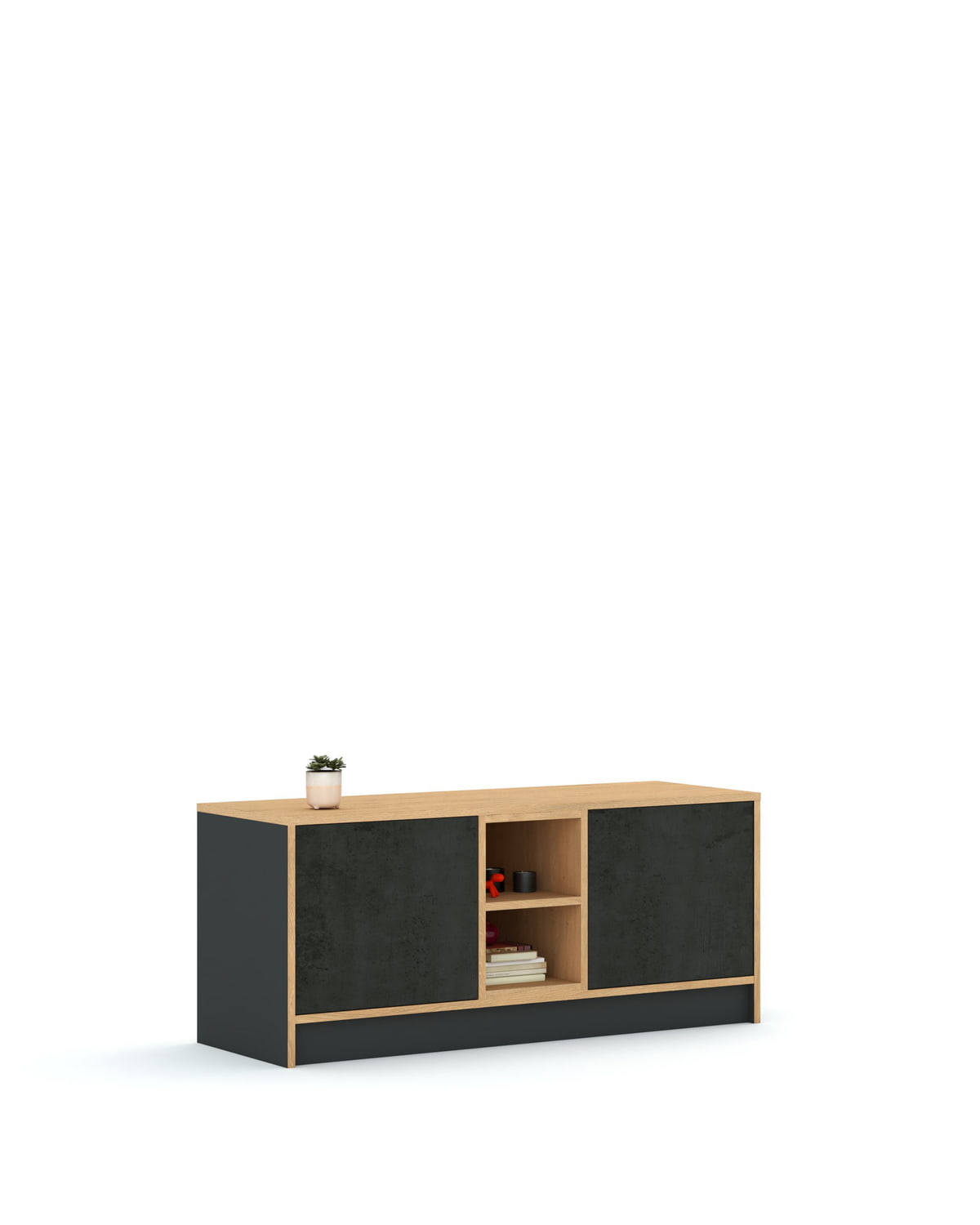 TV spintelė 125 Mode Concrete Oak