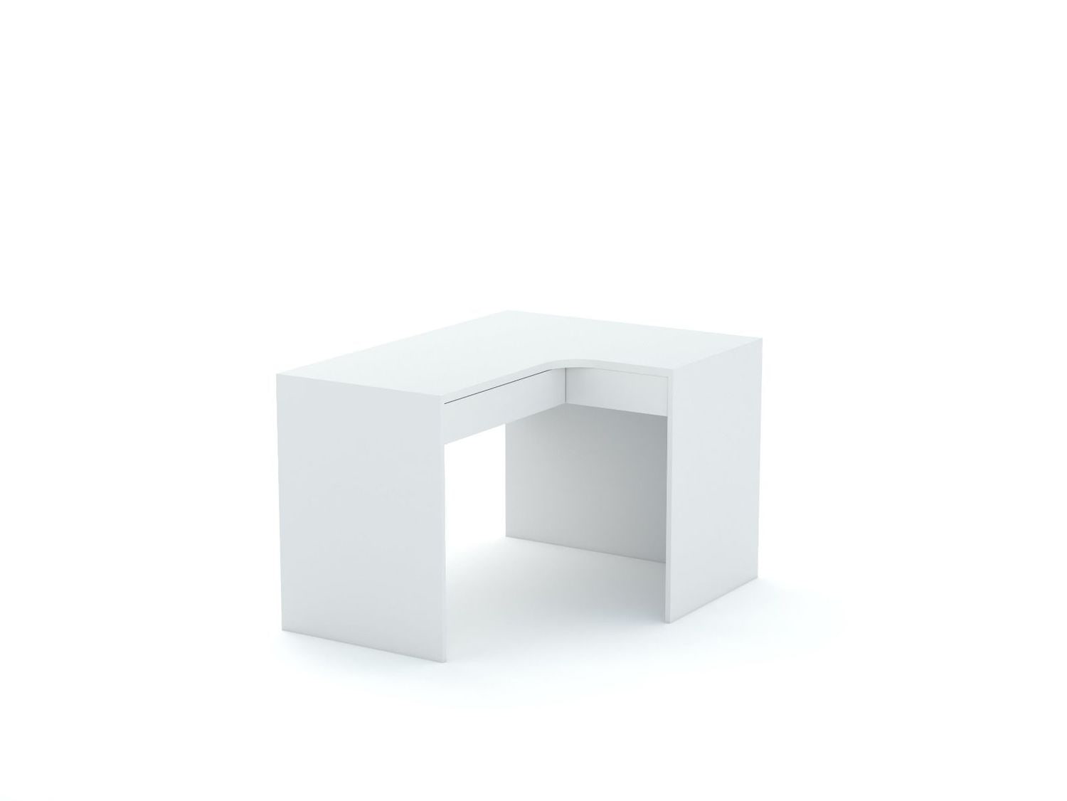 Kampinis rašomasis stalas B58 125x95 R dešininis | White