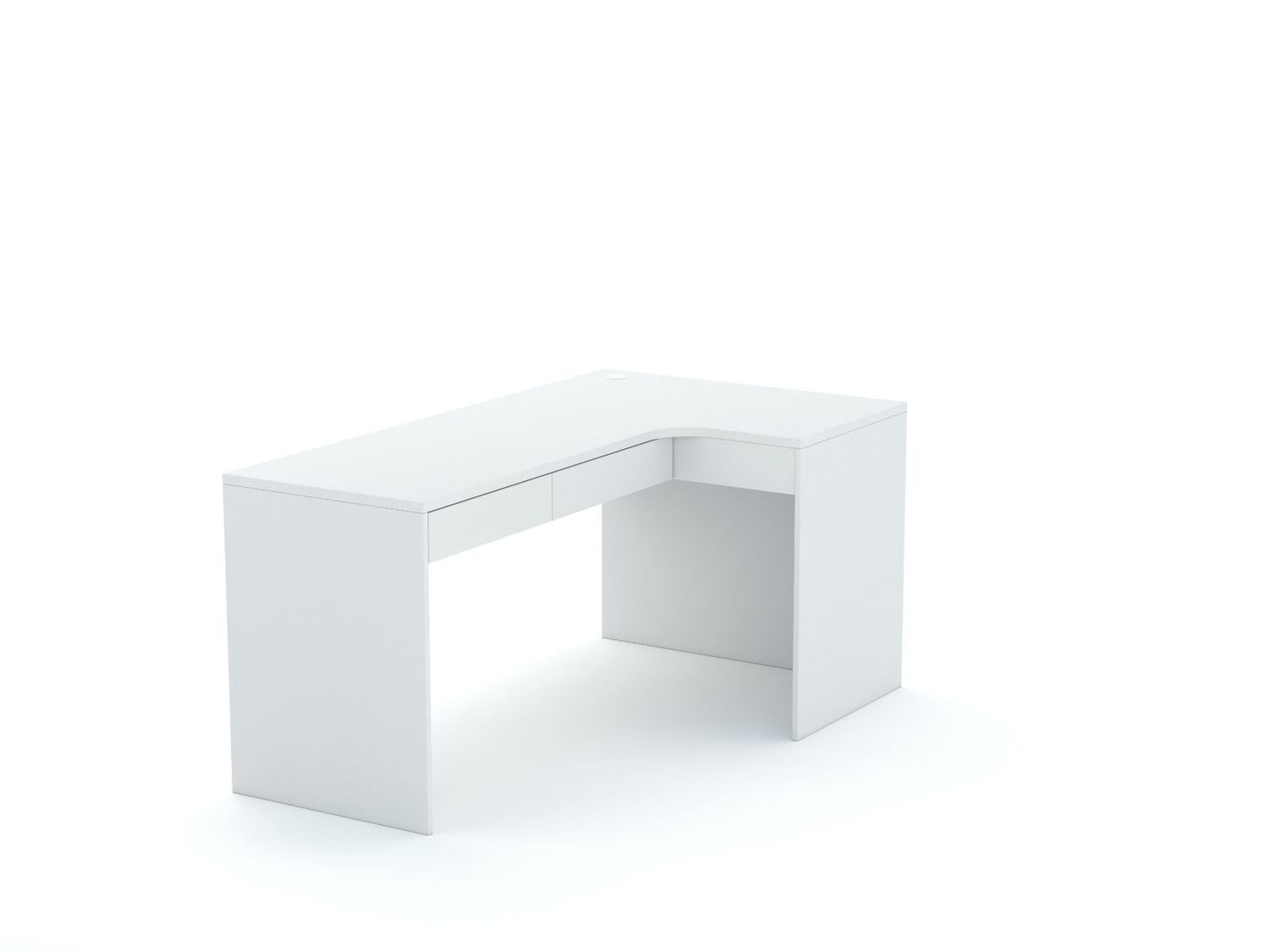Kampinis rašomasis stalas B58 165x95 R dešininis | White