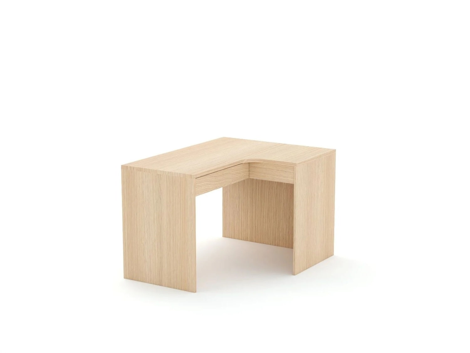 Kampinis rašomasis stalas B58 125x95 R dešininis | Oak Lindberg