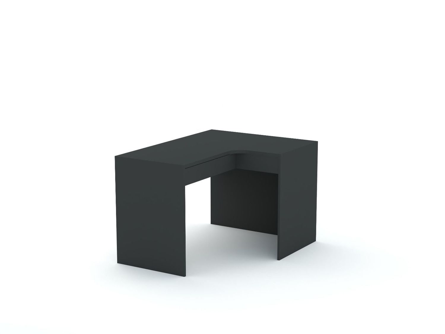 Kampinis rašomasis stalas B58 125x95 R dešininis | Anthracite