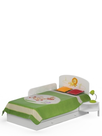 Lova 90x170 Happy Animals White