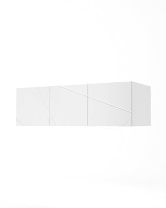 Virš spintos tvirtinama lentyna 150 X White