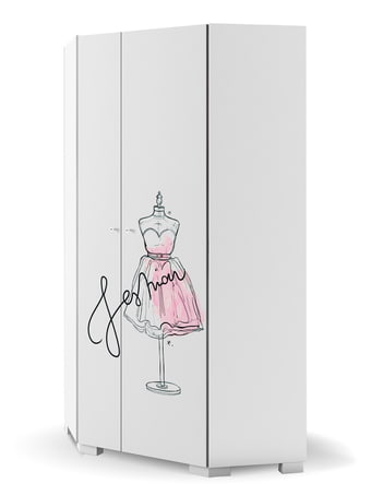 Kampinė spinta Fashion Pink