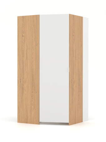 Kampinė spinta – drabužinė K White Oak
