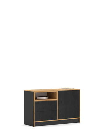 Komoda 120-2-45 Concrete Oak