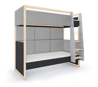 Dviaukštė lova Dual Dark Stone dešininė