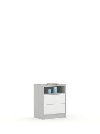 Komoda 60-2-45 White Grey