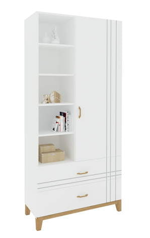 Aukšta knygų lentyna 100 Hygge White