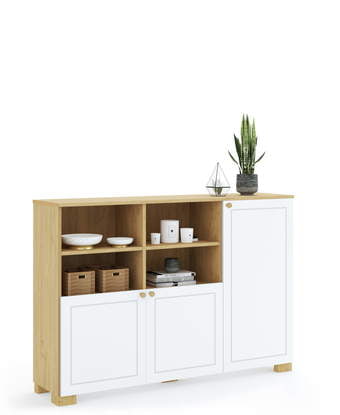 Knygų lentyna 150 žema Frame Oak White