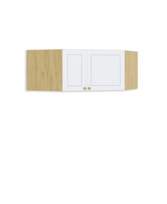 Virš kampinės spintos tvirtinama lentyna Frame Oak White