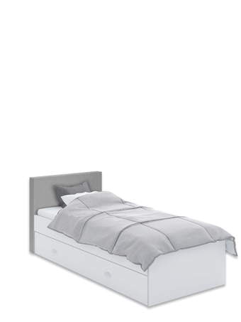 Lova minkštu galvūgaliu 90x200 White Stone