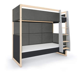 Dviaukštė lova Dual Dark Anthracite dešininė