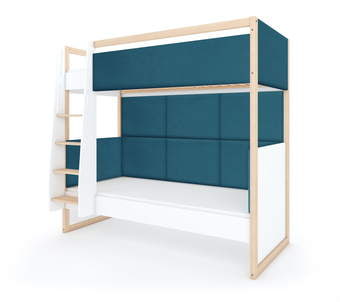 Dviaukštė lova Dual White Atlantic kairinė