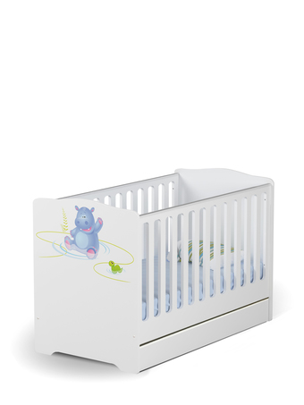 Lovytė Baby 70x140 Happy Animals White