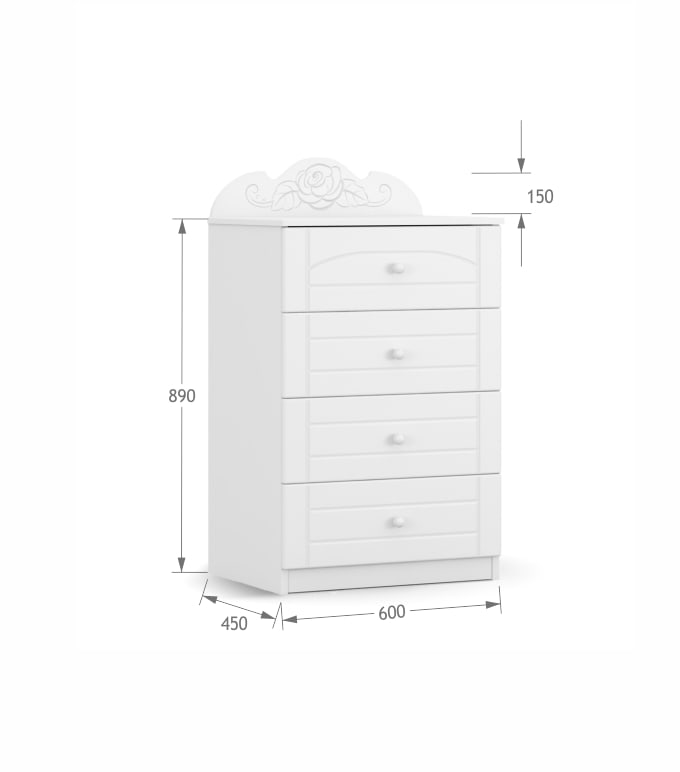 Komoda 60 Bianco Fiori