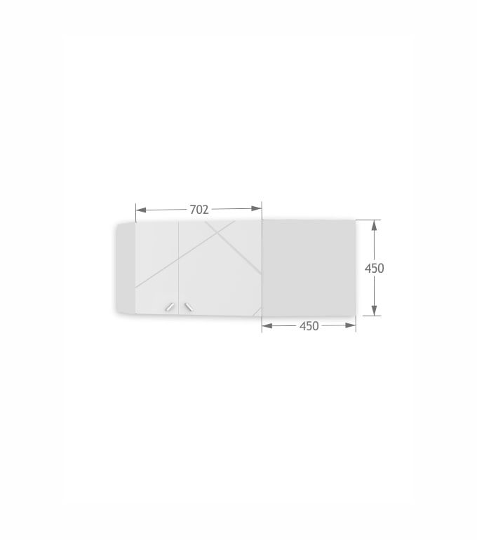 Nadstawka szafy 150 X White