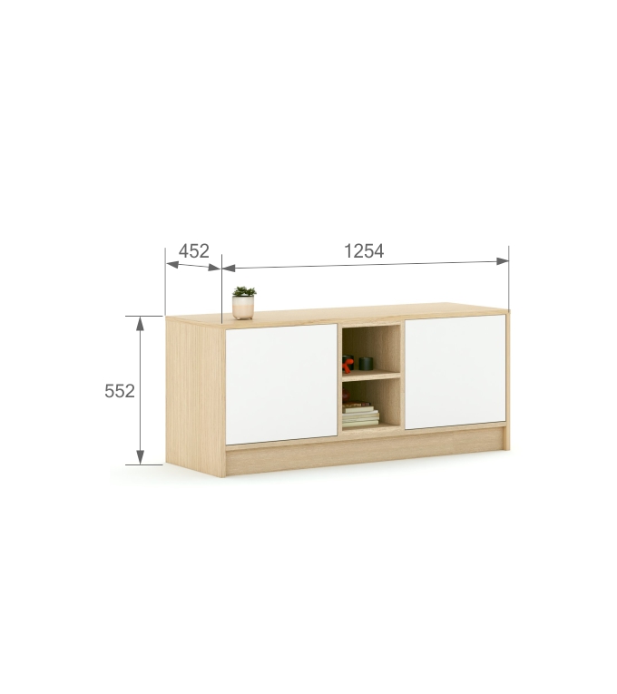 TV spintelė 125 Mode Base Ąžuolo spalvos tv spintelė 125