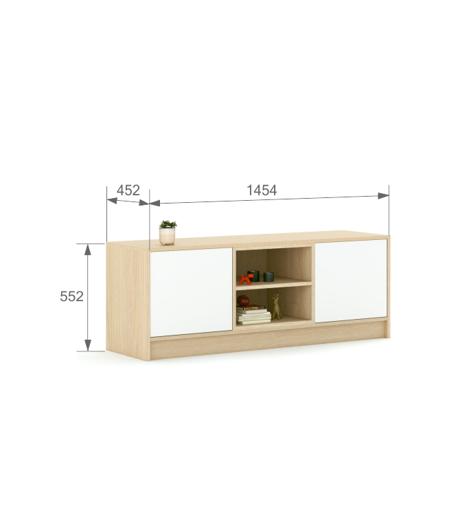 TV spintelė 145 Mode Base Ąžuolo spalvos tv spintelė 145