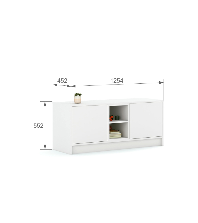 Baltosspalvos tv spintelė 125