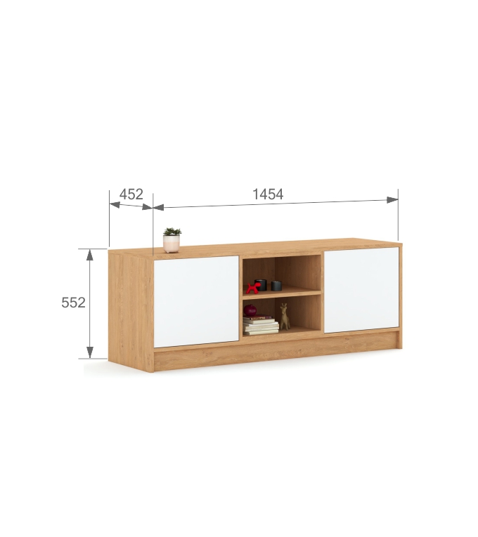 TV spintelė 145 Mode White Oak Ąžuolo spalvos tv spintelė 145